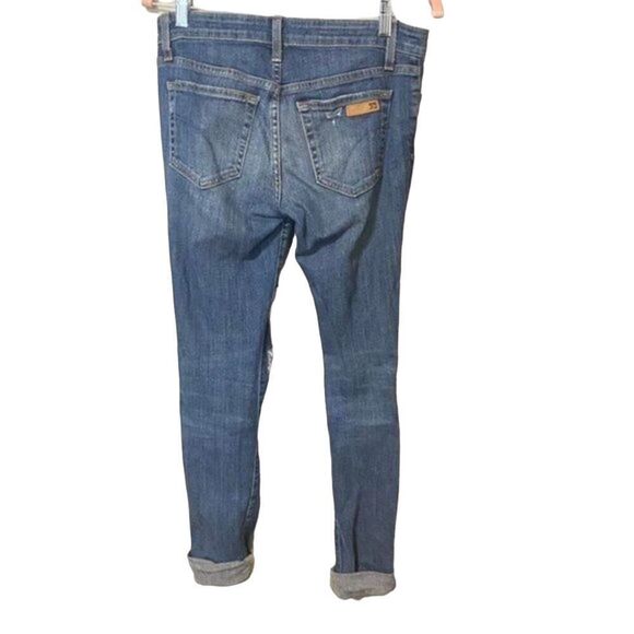 Joe's Jeans Kelly Distressed Medium Wash Blue Denim The Skinny Jeans Size 27 - Picture 3 of 13